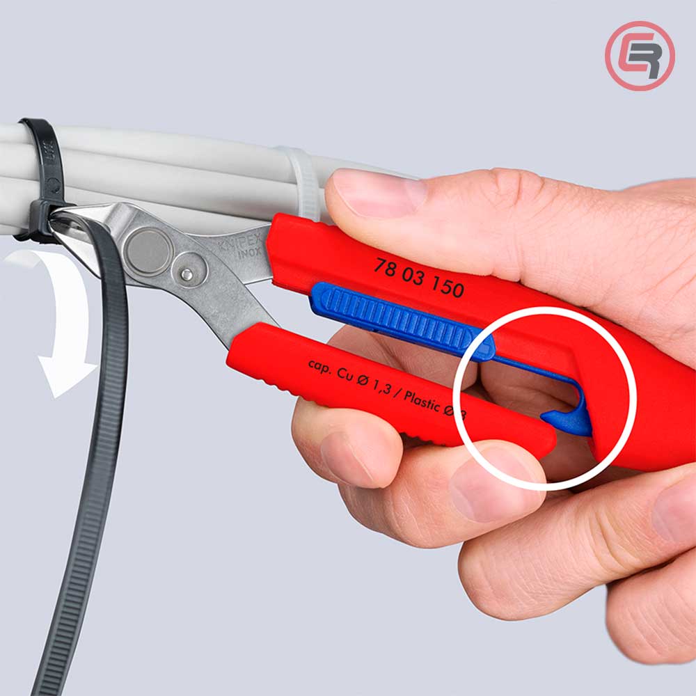 Knipex Kliješta Sječice Elektroničarska "Slim Knips" 150 mm Sa Plastičnom Futrolom – 78 03 150 V01 - Slika 6