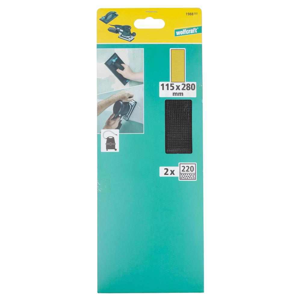 Wolfcraft Brusna Mrežica Za Gips Ploče 115 x 280 mm / GR. 220 / 2 kom – 1988000 - Slika 3