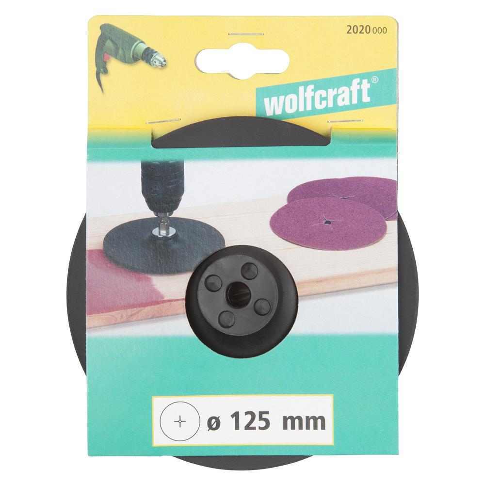Wolfcraft Gumeni Disk Za Brusni Papir Za Bušilicu fi 125 mm Prihvat 8 mm – 2020000 - Slika 4