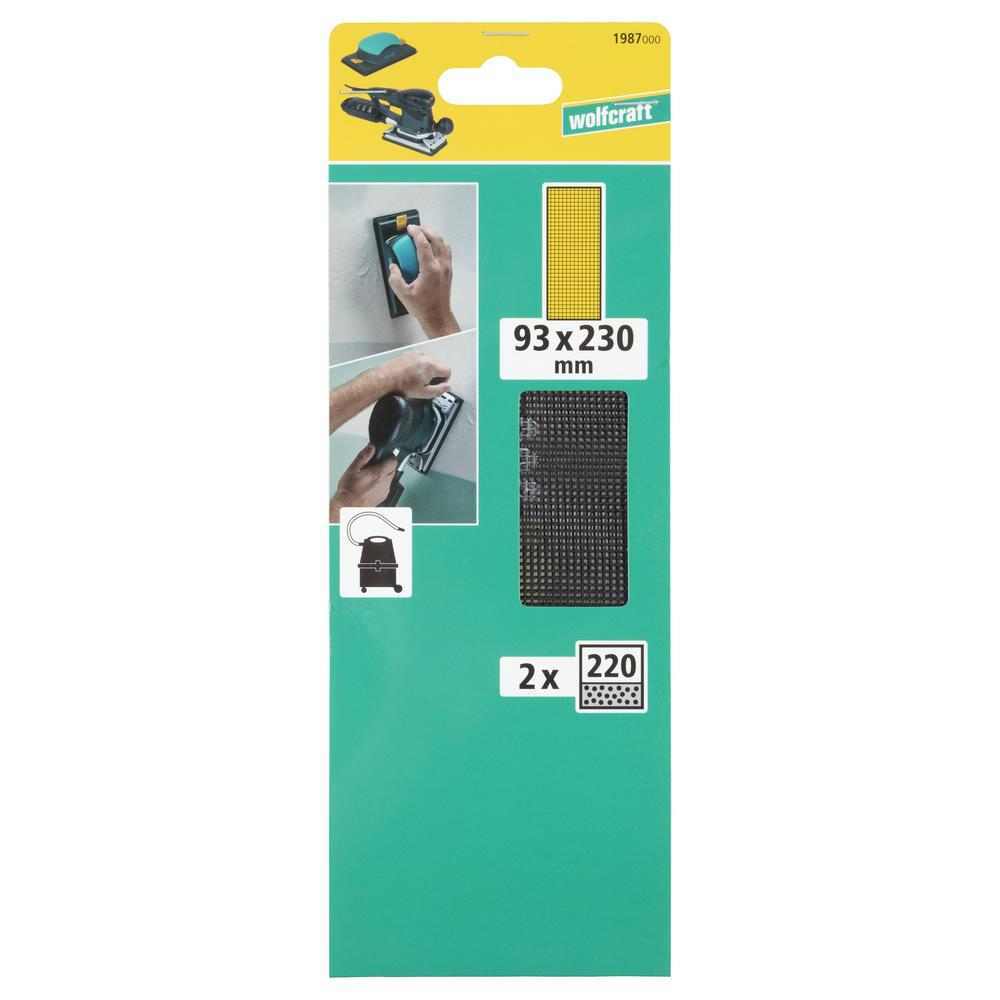 Wolfcraft Brusna Mrežica Za Gips Ploče K220 SIC 93 x 230 mm / 2 kom – 1987000 - Slika 3