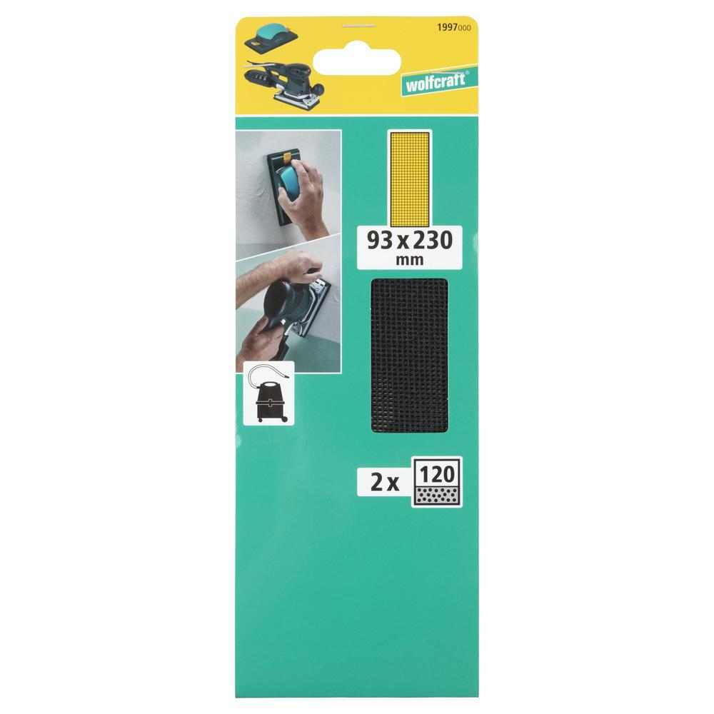 Wolfcraft Brusna Mrežica Za Gips Ploče K120 SIC 93 x 230 mm / 2 kom – 1997000 - Slika 3