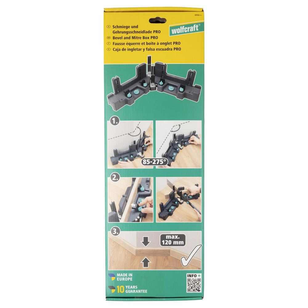Wolfcraft Šablon Podesivi Za Kutno Rezanje 120 mm / 85 – 275* – 6956000 - Slika 13