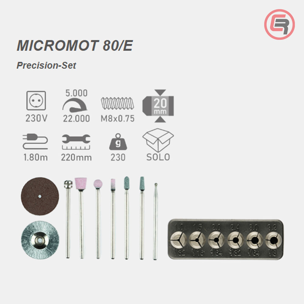 Proxxon Bušilica - Brusilica Micromot 80/E U Setu Sa Priborom 230V – 28505 - Slika 2