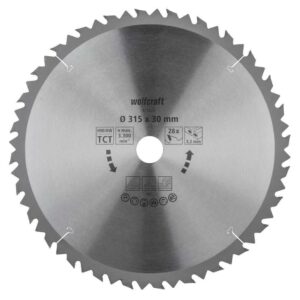 Wolfcraft List Kružne Pile 315 x 3,2 x 30 mm / Z=28 TCT (brzi, grubi rezovi) Za Stolne Kružne Pile – 6742000