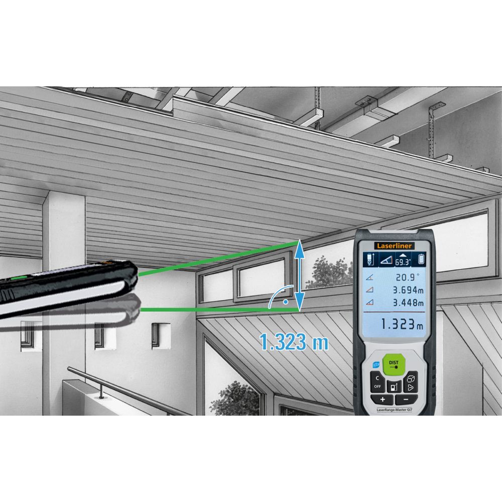 Laserliner Laserski Metar Daljinomjer LaserRange-Master Gi7 Pro / 0,05 – 70 m – 080.847A - Slika 12
