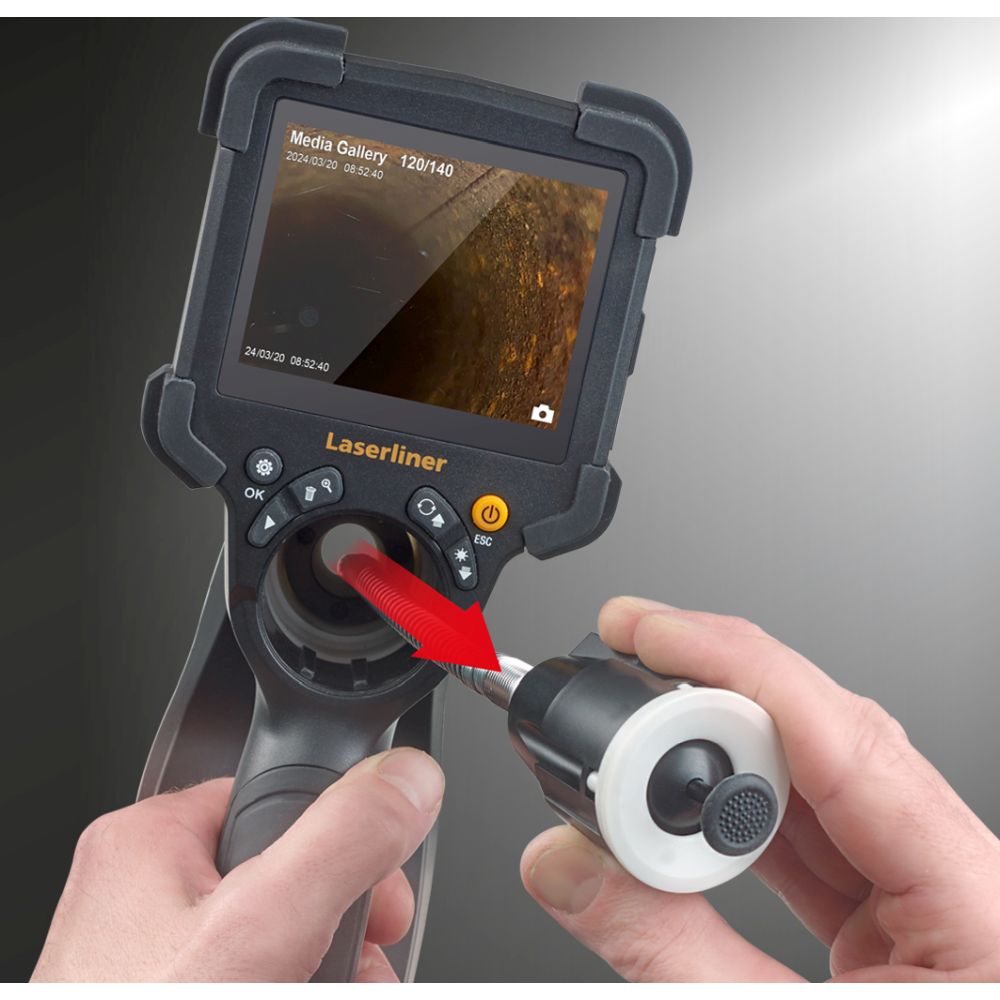 Laserliner Inspekcijska Kamera VideoInspector 3DX / 3,5" TFT display / 9 mm / 1 m – 082.235A - Slika 7