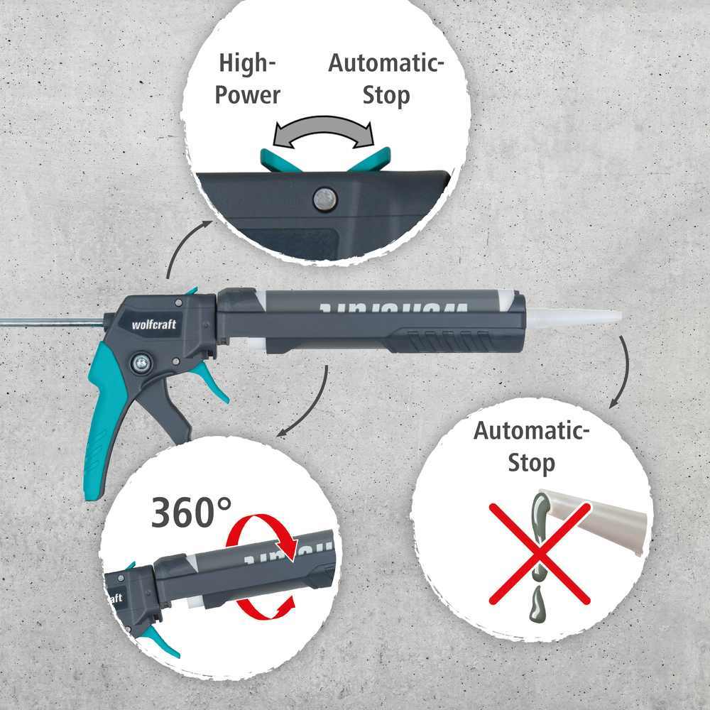 Wolfcraft Pištolj Za Silikon MG 550 / 310 ml – 4358000 - Slika 12