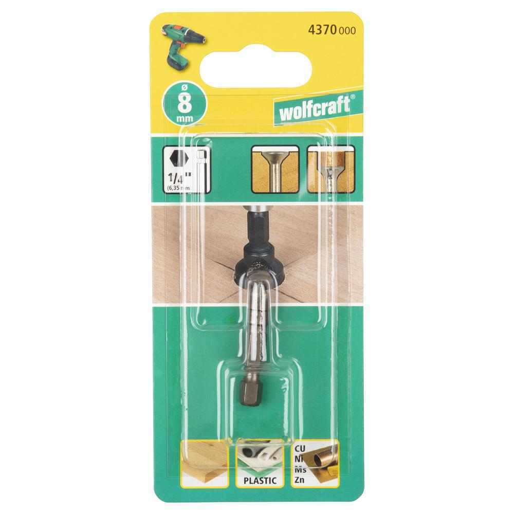 Wolfcraft Upuštač Za Drvo i Plastiku Sa Rupom fi 8 mm Prihvat 1/4" - 4370000 - Slika 4