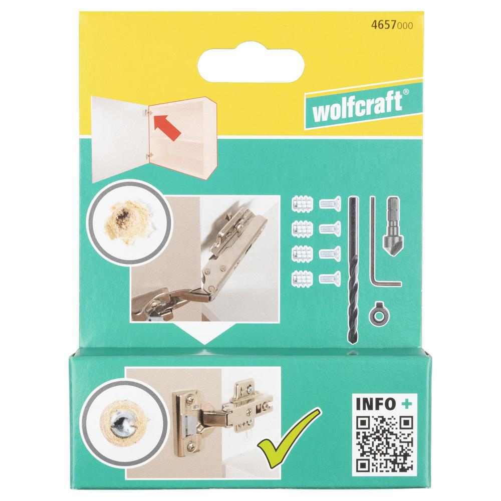 Wolfcraft Set Za Popravak Šarki Vrata Namještaja - Strana Ormarića / 11 dijelni - 4657000 - Slika 12