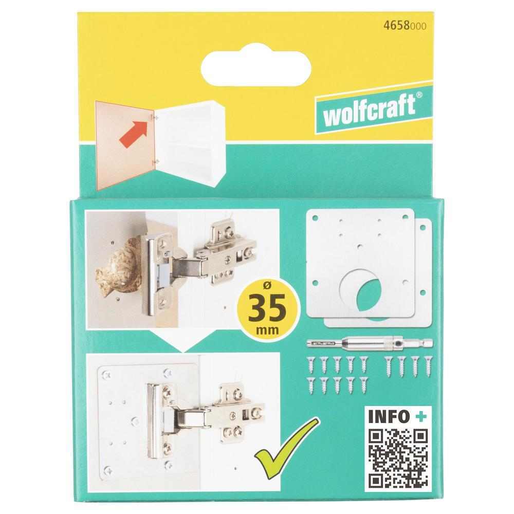 Wolfcraft Set Za Popravak Šarki Vrata Namještaja - Strana Vrata / 17 dijelni - 4658000 - Slika 14