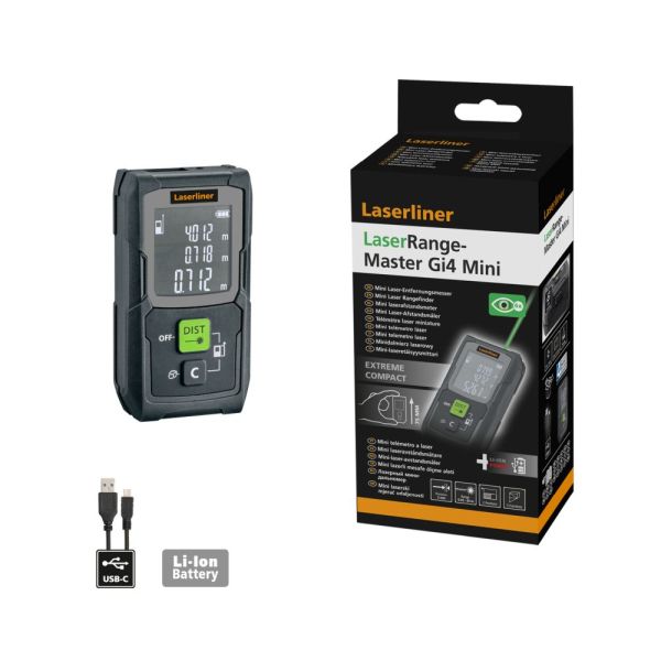 Laserliner Laserski Metar Daljinomjer LaserRange-Master Gi4 Mini / 0,05 – 40 m – 080.842A - Slika 6