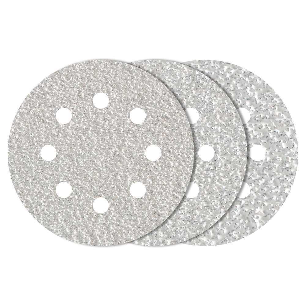Wolfcraft Papir Brusni Čičak fi 125 mm Set GR. 40, 80, 120 Drvo / 25 dijelni – 1156100