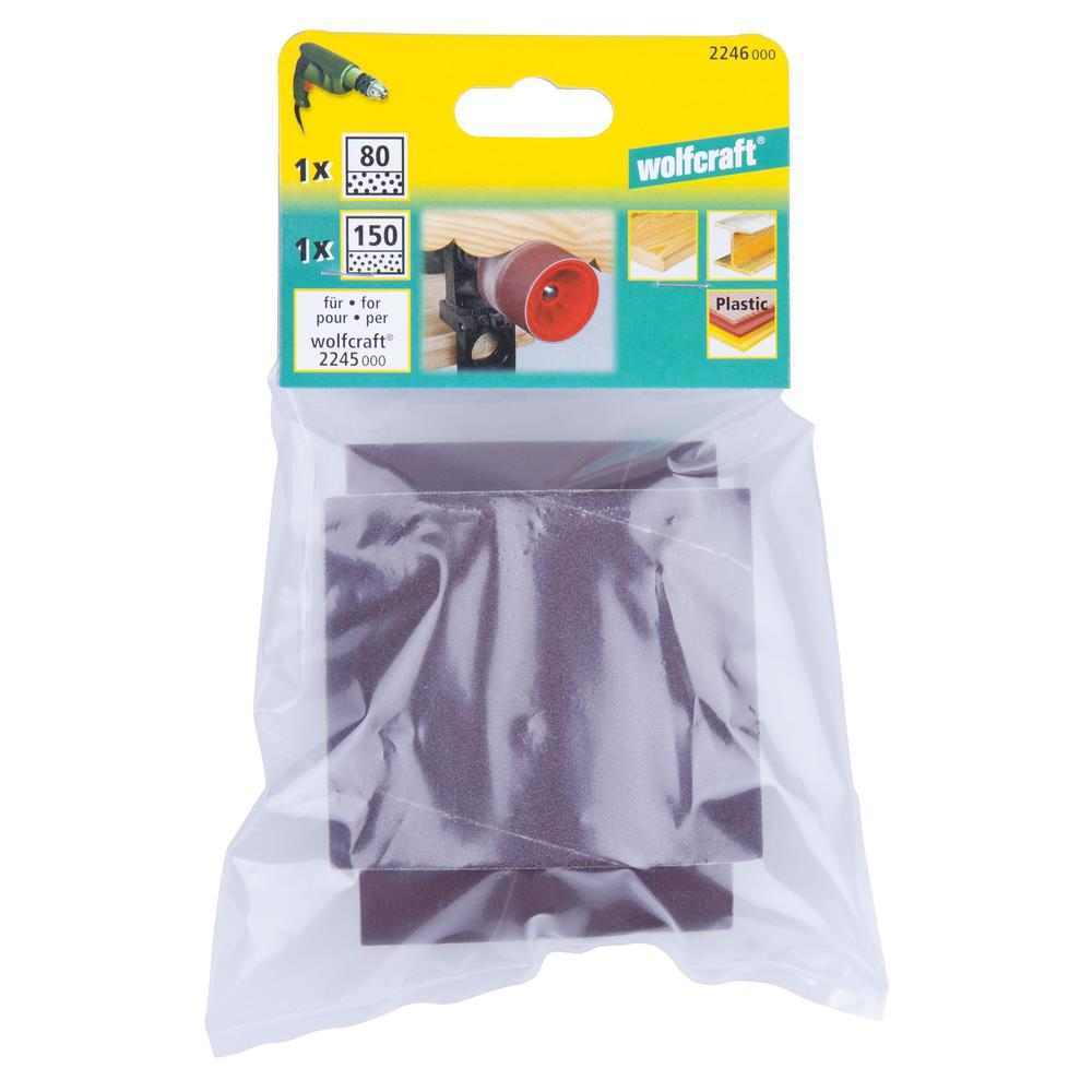 Wolfcraft Brusne Trake 75 x 80 mm Set Za Brusni Valjak / GR 80 i 150 / 2 dijelni – 2246000 - Slika 3
