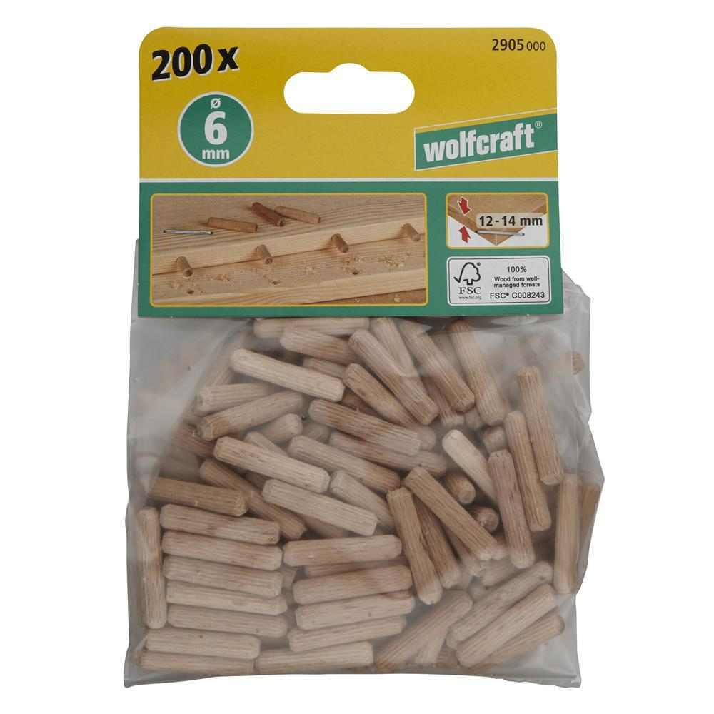 Wolfcraft Drvena Tipla fi 6 x 30 mm / 200 kom - 2905000 - Slika 9