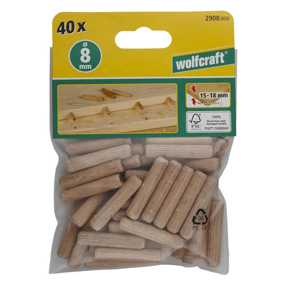 Wolfcraft Drvena Tipla fi 8 x 40 mm / 40 kom - 2908000 - Slika 9