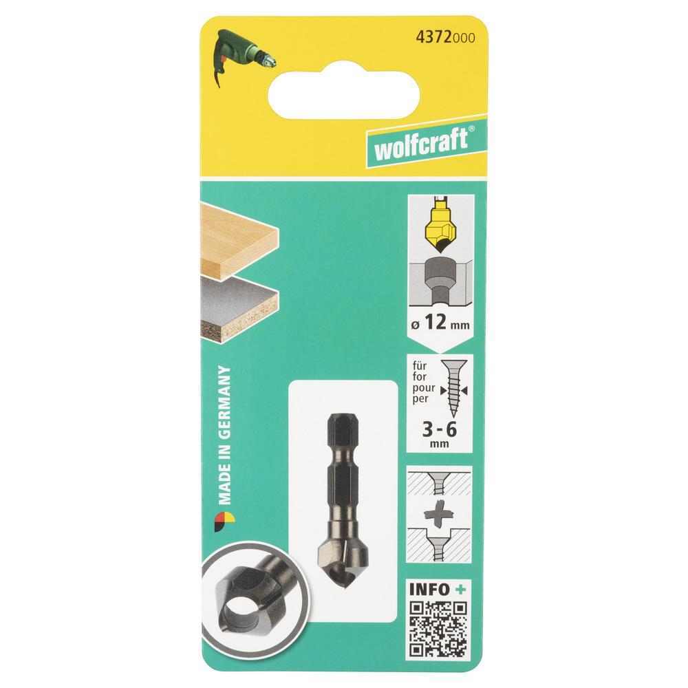 Wolfcraft Upuštač Za Drvo i Plastiku Sa Rupom fi 12 mm Prihvat 1/4" - 4372000 - Slika 4