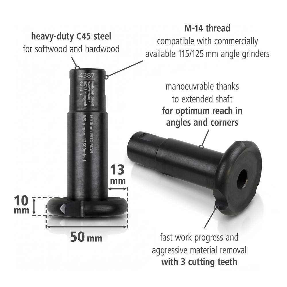 Wolfcraft Disk Ploča Za Glodanje fi 50 mm Za Kutnu Brusilicu - 4387000 - Slika 3