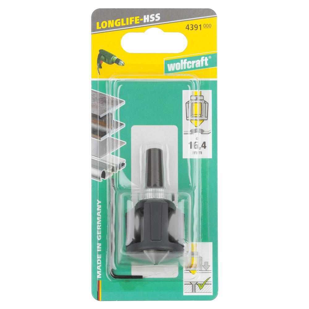 Wolfcraft Upuštač Konusni HSS fi 16,4 / 60 mm Osovina 10 mm Sa Graničnikom - 4391000 - Slika 2