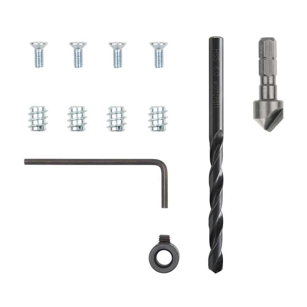 Wolfcraft Set Za Popravak Šarki Vrata Namještaja - Strana Ormarića / 11 dijelni - 4657000