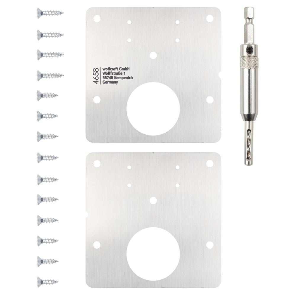 Wolfcraft Set Za Popravak Šarki Vrata Namještaja - Strana Vrata / 17 dijelni - 4658000