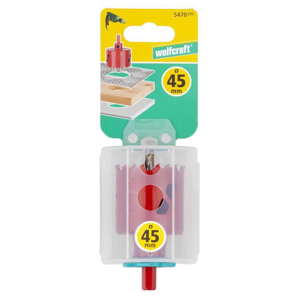 Wolfcraft Kruna HSS Bi-Metal fi 45 mm / 6-Kutni Prihvat 9,5 mm – 5470000 - Slika 7
