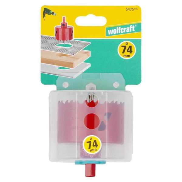 Wolfcraft Kruna HSS Bi-Metal fi 74 mm / 6-Kutni Prihvat 11 mm – 5475000 - Slika 7