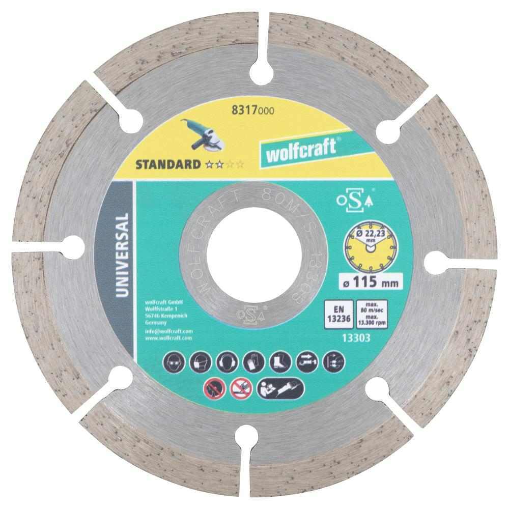 Wolfcraft Dijamantna Rezna Ploča "Solid Universal" 115×22,23 mm – 8317000