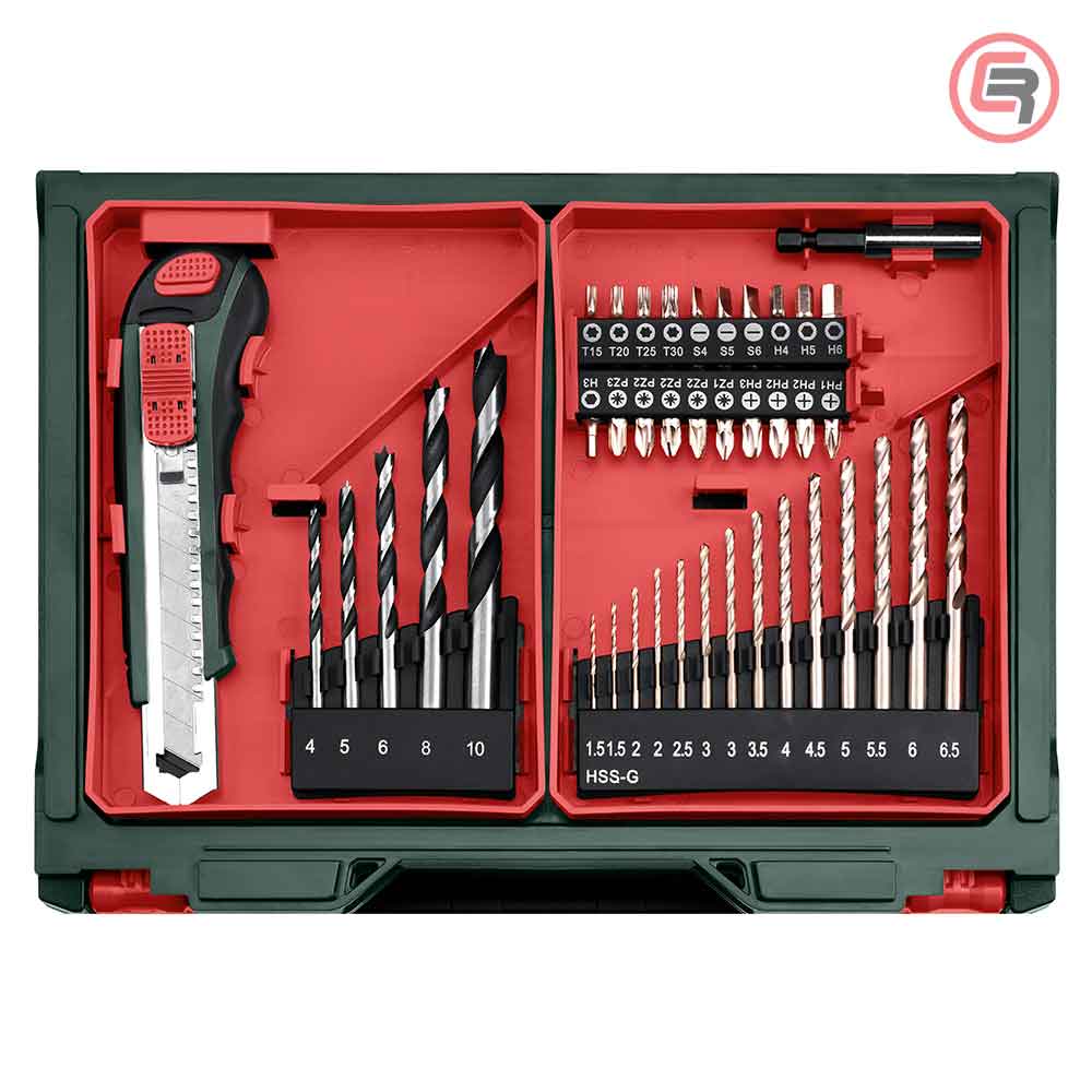 Metabo Bušilica-Odvijač Aku PowerMaxx BS Basic Set 12V 2xAKU (2,0Ah) LC 24 Mobile WorkShop – 600080710 - Slika 6