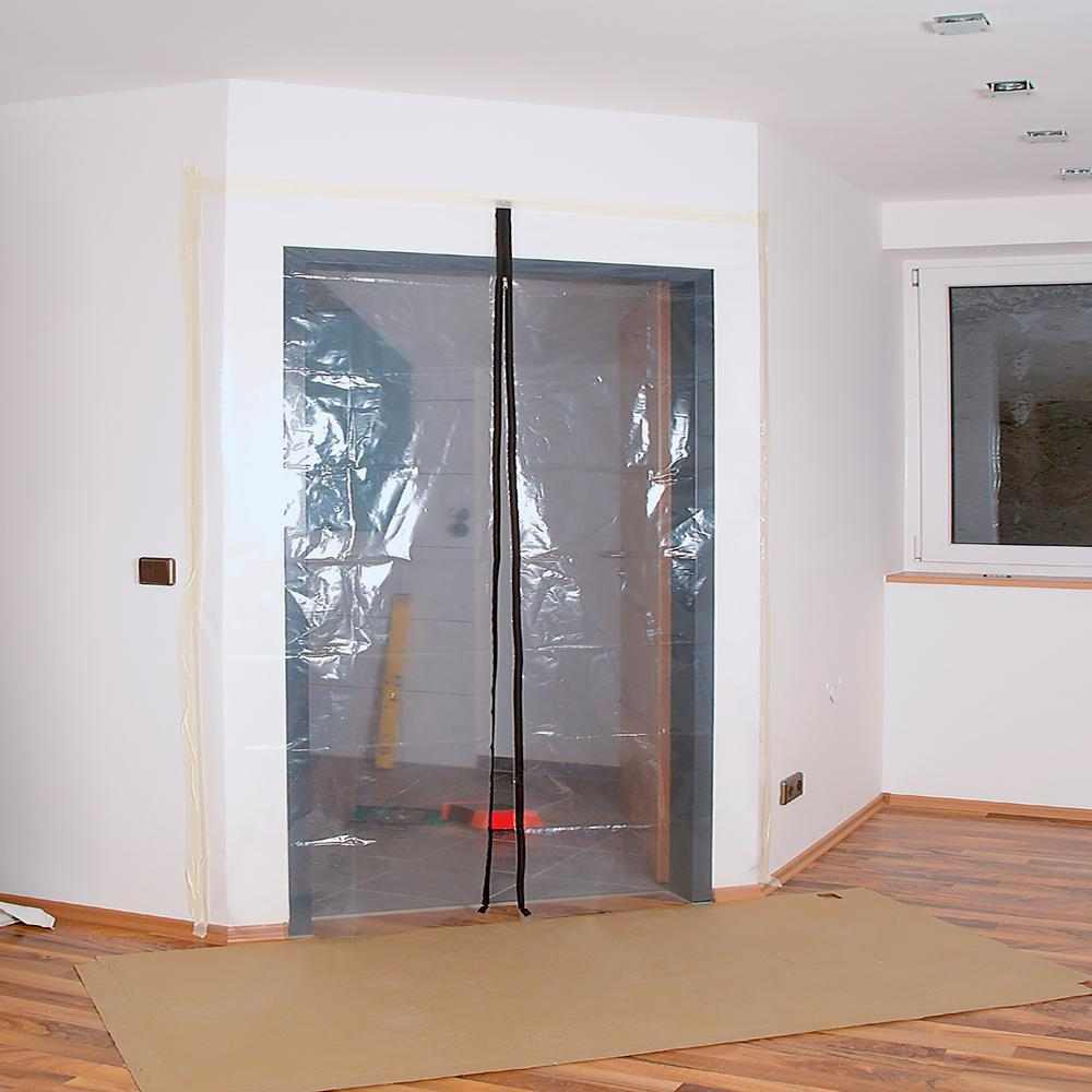 Wolfcraft Barijera Protiv Prašine / Vrata Od Folije S Patentnim Zatvaračem + Traka 1,25 x 2,25 m – 4005000 - Slika 6