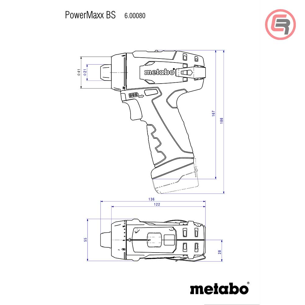 Metabo Bušilica-Odvijač Aku PowerMaxx BS Basic Set 12V 2xAKU (2,0Ah) LC 24 Mobile WorkShop – 600080710 - Slika 9