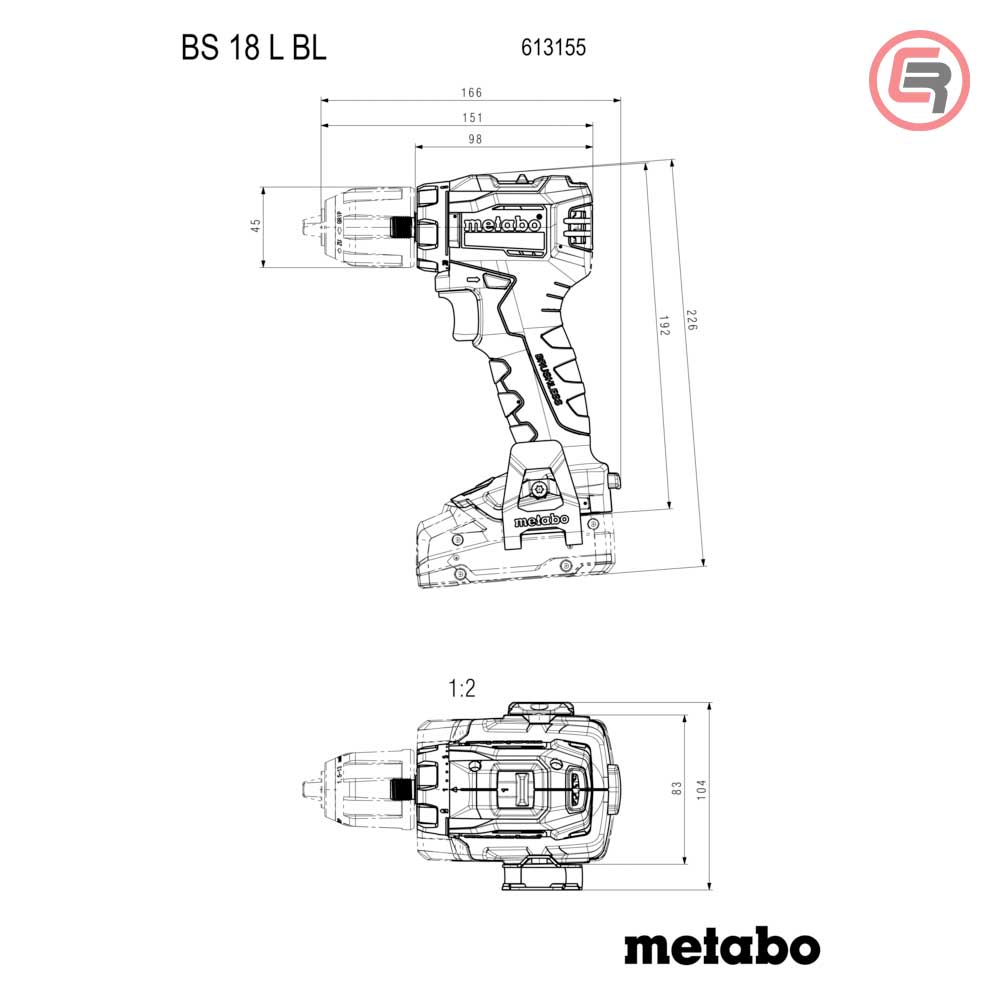 Metabo Bušilica – Odvijač Aku BS 18 L BL 18V (bez baterije i punjača) – 613155850 - Slika 3