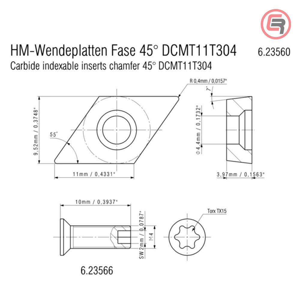 Metabo Glodalo Karbidno 45* Za KFM 9-3 RF, KFM 18 LTX 3 RF / 10 kom – 623560000 - Slika 2