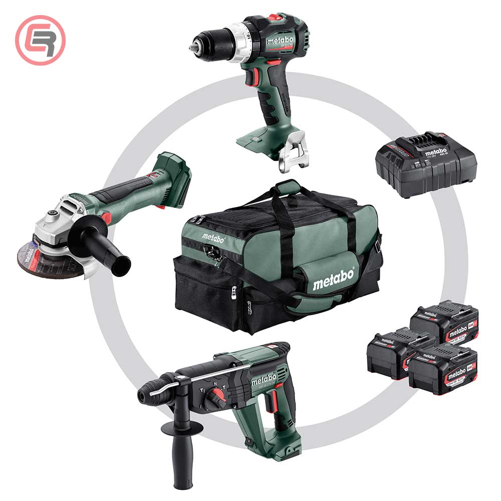 Metabo Combo Set 3.1 / 18V Akumulatorski Alat Set 3 x AKU LiPower (5,2 Ah) + ASC 72 – 685212000