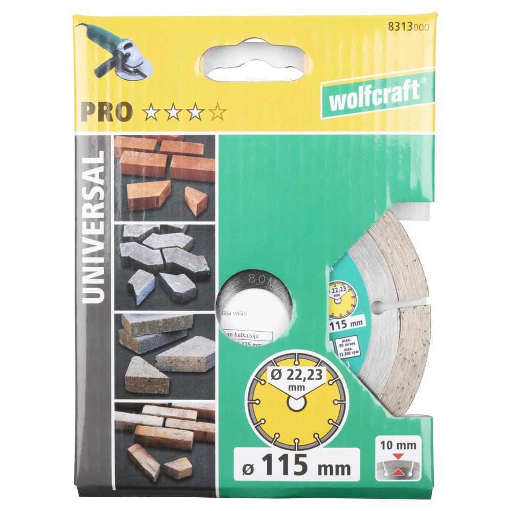 Wolfcraft Dijamantna Rezna Ploča "Pro Universal" 115×22,23 mm – 8313000 - Slika 4