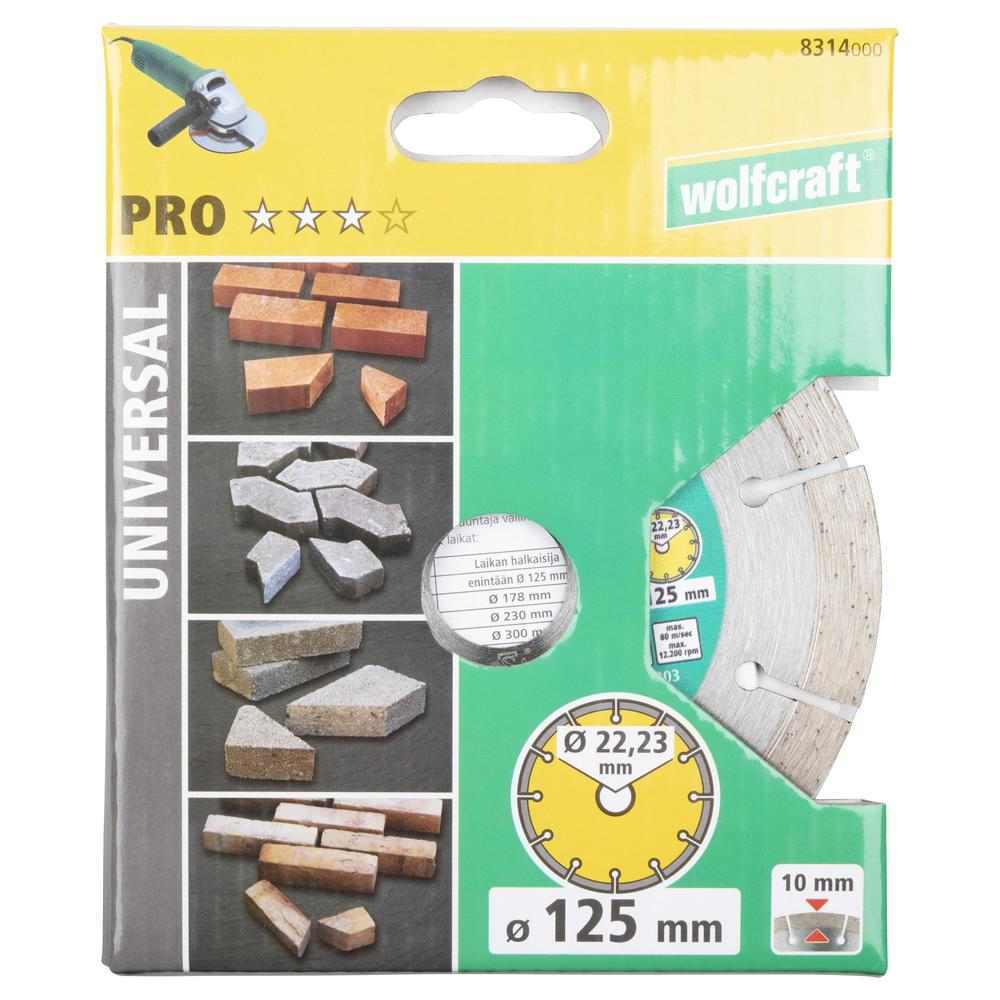 Wolfcraft Dijamantna Rezna Ploča "Pro Universal" 125×22,23 mm – 8314000 - Slika 4