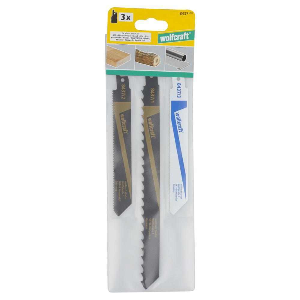 Wolfcraft List Sabljaste Pile Set Za Drvo i PVC / 3 kom – 8437000 - Slika 2