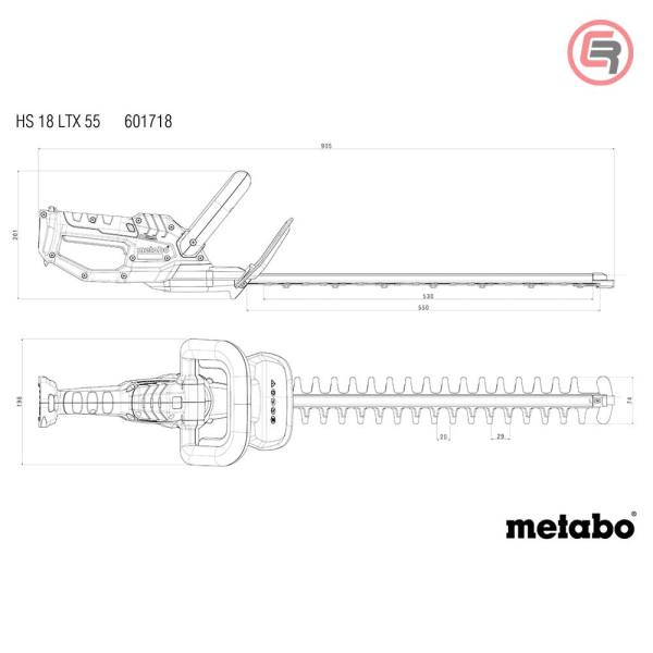 Metabo Makaze / Škare Za Živicu Aku HS 18 LTX 55 Mač 550 mm / 18 V (bez baterije i punjača) - 601718850 - Slika 12