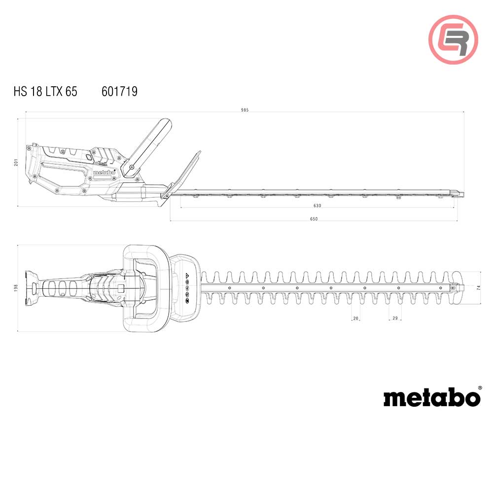 Metabo Makaze / Škare Za Živicu Aku HS 18 LTX 65 Mač 650 mm / 18 V (bez baterije i punjača) - 601719850 - Slika 13