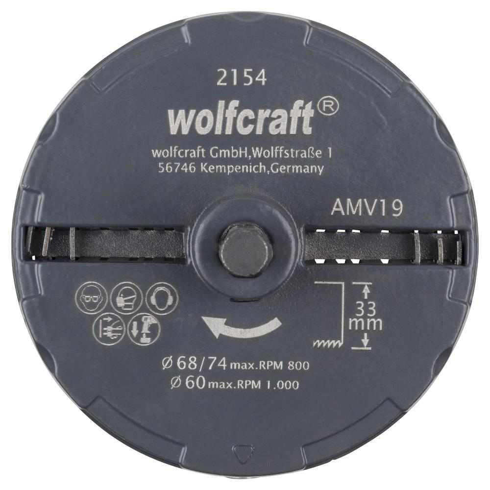 Wolfcraft Set Pila Za Rupe 60, 68, 74 mm / 33 mm Professional Multi-Blade / 3 dijelni - 2154000 - Slika 6