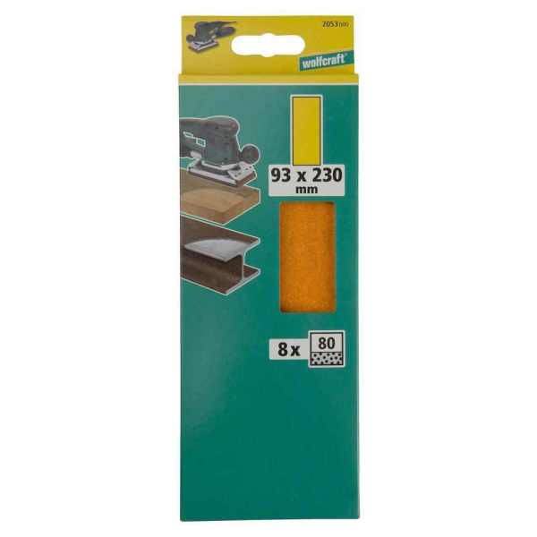 Wolfcraft Papir Brusni 93 x 230 mm GR 80 Za Drvo i Metal / 8 kom – 2053000 - Slika 7