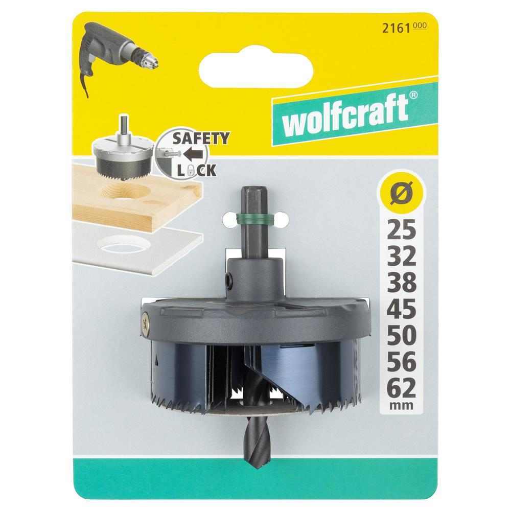 Wolfcraft Set Pila Za Rupe fi 25, 32, 38, 45, 50, 56, 62 mm / 18 mm / 7 dijelni - 2161000 - Slika 5