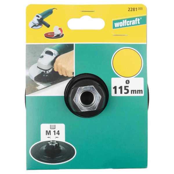 Wolfcraft Disk Gumeni Za Brusni Papir Čičak Easy-Fix 115 mm / M14 - 2281000 - Slika 5