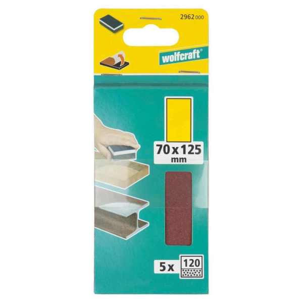 Wolfcraft Papir Brusni Čičak 70 x 125 mm GR 120 Za Drvo i Metal / 5 kom – 2962000 - Slika 4