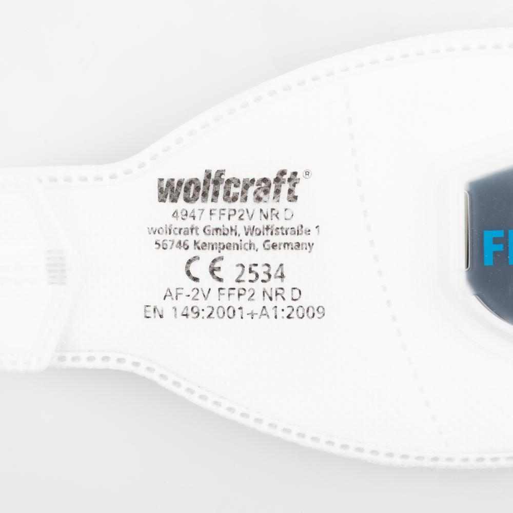 Wolfcraft Zaštitna Maska Sa Ventilom FFP2 (CE) / 2 kom – 4947000 - Slika 3