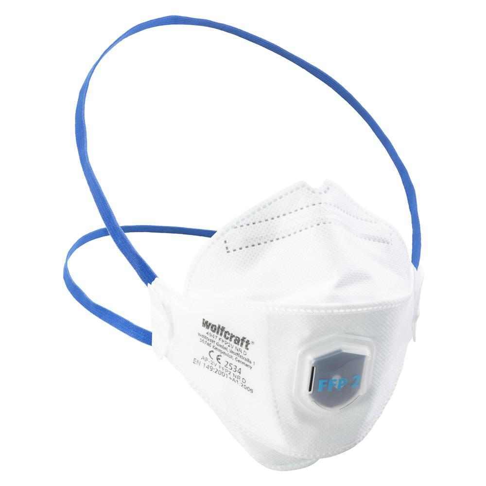 Wolfcraft Zaštitna Maska Sa Ventilom FFP2 (CE) / 2 kom – 4947000 - Slika 2