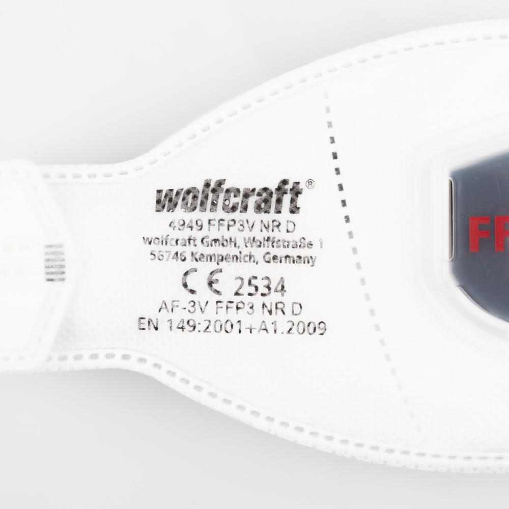 Wolfcraft Zaštitna Maska Sa Ventilom FFP3 (CE) / 2 kom – 4949000 - Slika 4