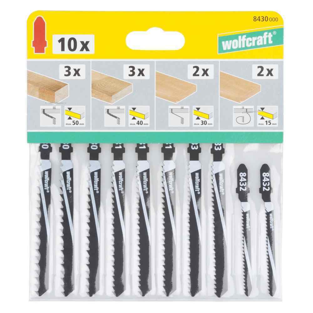 Wolfcraft Ubodne Pilice Za Drvo, T-Prihvat / 10 kom – 8430000 - Slika 2