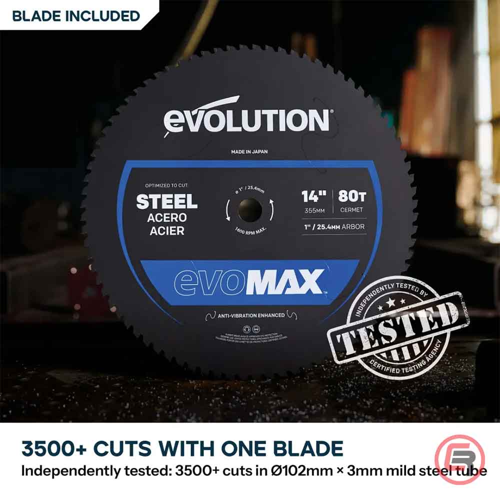 Evolution Preklopna Pila S355CPS-G2 Za Za Rezanje Metala Sa Listom EVOMAX 80T fi 355 mm / 084-0003A - Slika 7