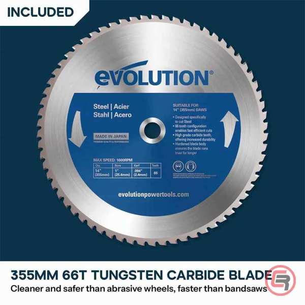 Evolution Preklopna Pila S355MCS Za Hladno i Precizno Ugaono Rezanje Metala Sa Listom fi 355 mm / 102-0003 - Slika 9