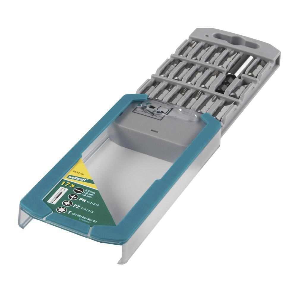 Wolfcraft Set Bit Nastavaka Ravni / Križni (PH/PZ) / Torx (T) + Držač / 17 dijelni - 8633000 - Slika 2